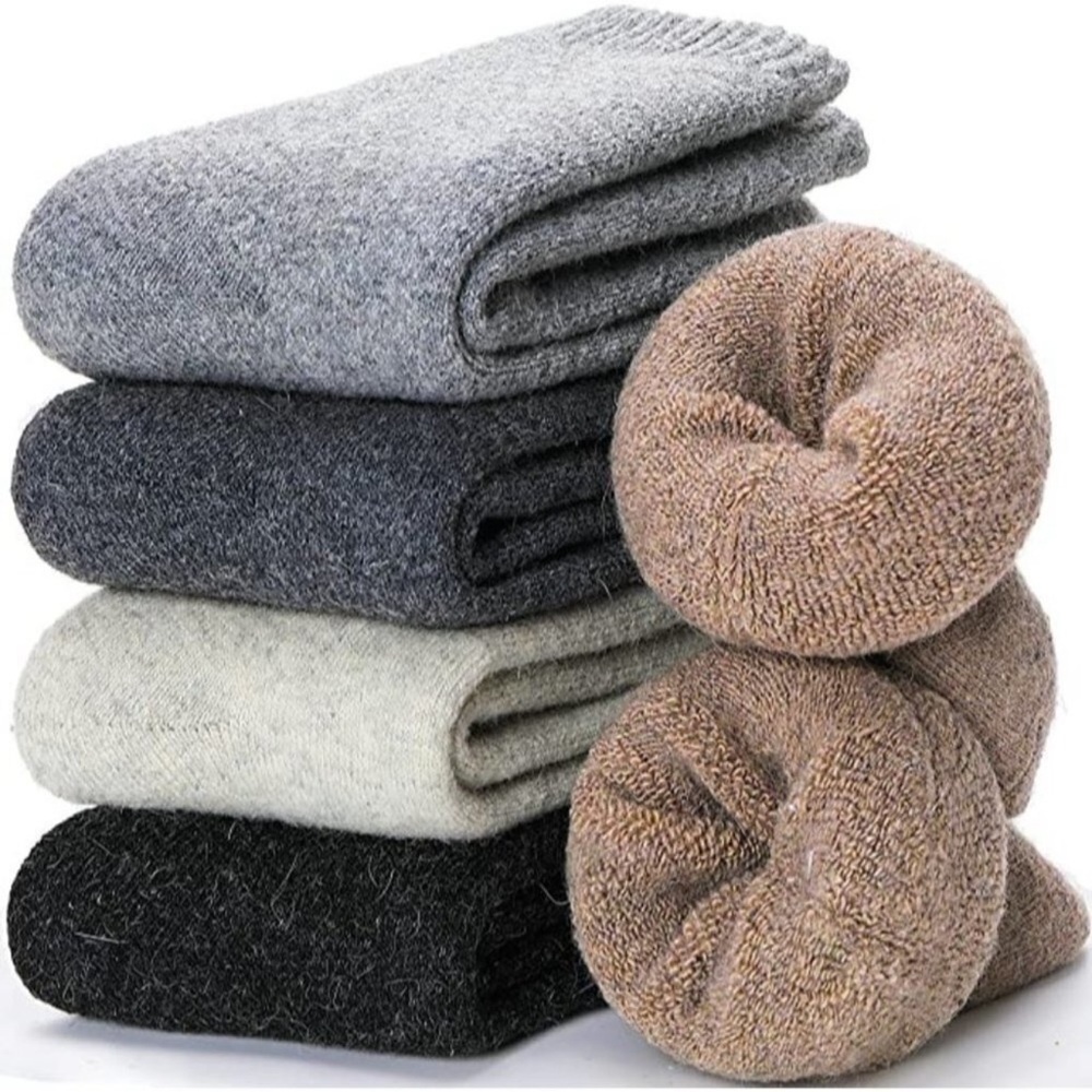5 Pairs Luxury Wool Soft Socks Warm Winter Fall Womens Thick Cozy Knit NWT
